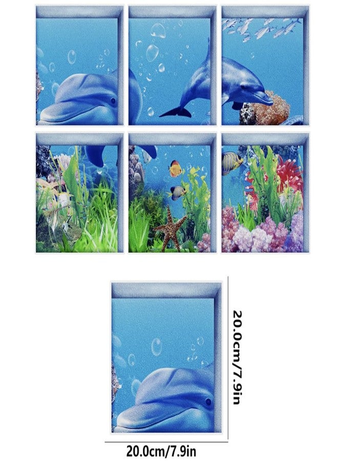 ZUYYON 12 Pcs Bathtub Non-Slip Stickers Stereoscopic Anti-Slip Shower Bath Tub Decals Self Adhesive Sea Themed Bathtub Appliques Shower Floor Mat Sticker Bathroom Decor(Underwater World) - Image 2
